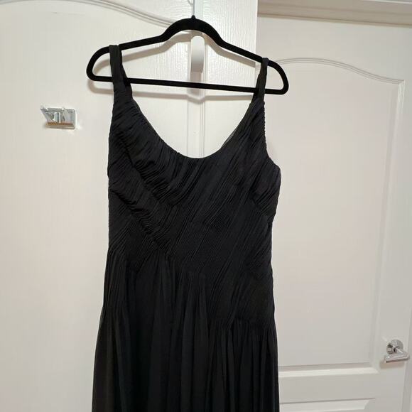 Rene Ruiz Hand-Draped Black Gown A-Line Sleeveless Size 10 - Picture 5 of 8